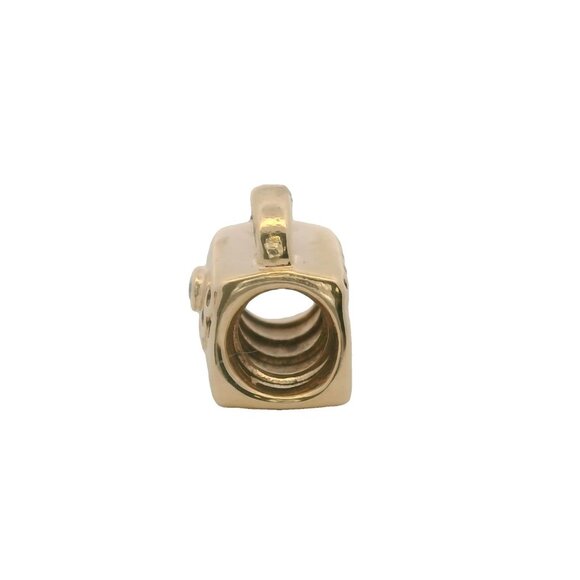 Pandora Retired Solid 14kt Handbag Purse Slider Charm with Single Diamond - Picture 5 of 6